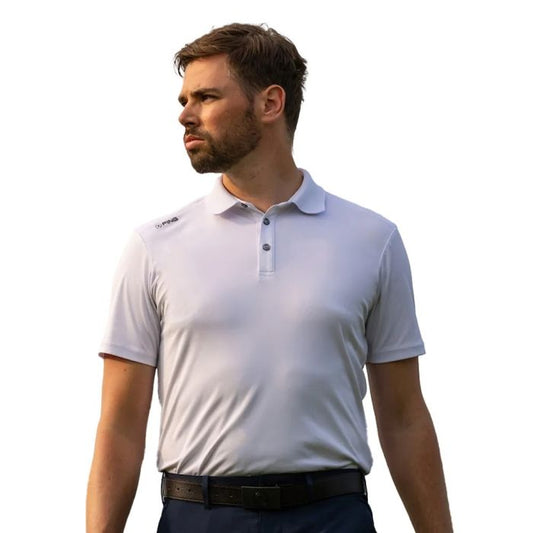PING Men's Lindum Golf Polo T-Shirt - White (US Sizes)