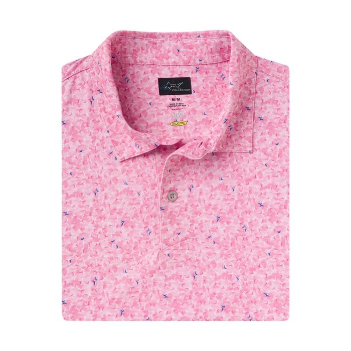 GREG NORMAN Men's Shark Tail Ultra-Stretch Polo - Pink