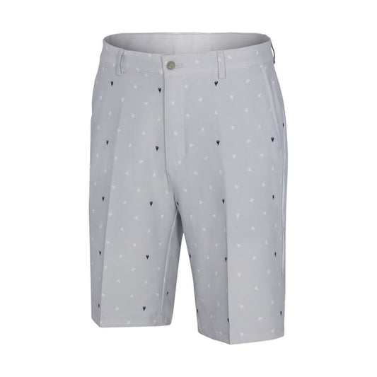 Greg Norman Men's Lobster Print 9.5" Stretch Golf Shorts - Shark Grey