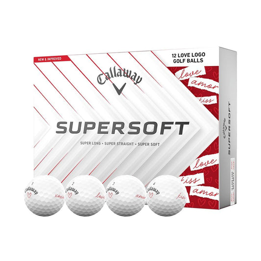 Callaway Supersoft Love - Valentine's Day Golf Balls - White