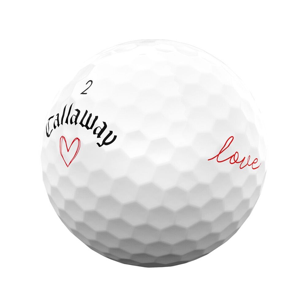 Callaway Supersoft Love - Valentine's Day Golf Balls - White