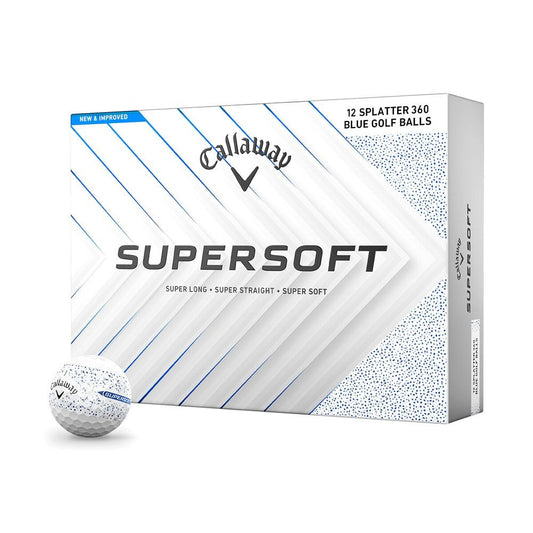 Callaway Supersoft Splatter 360 Golf Balls - White/Blue