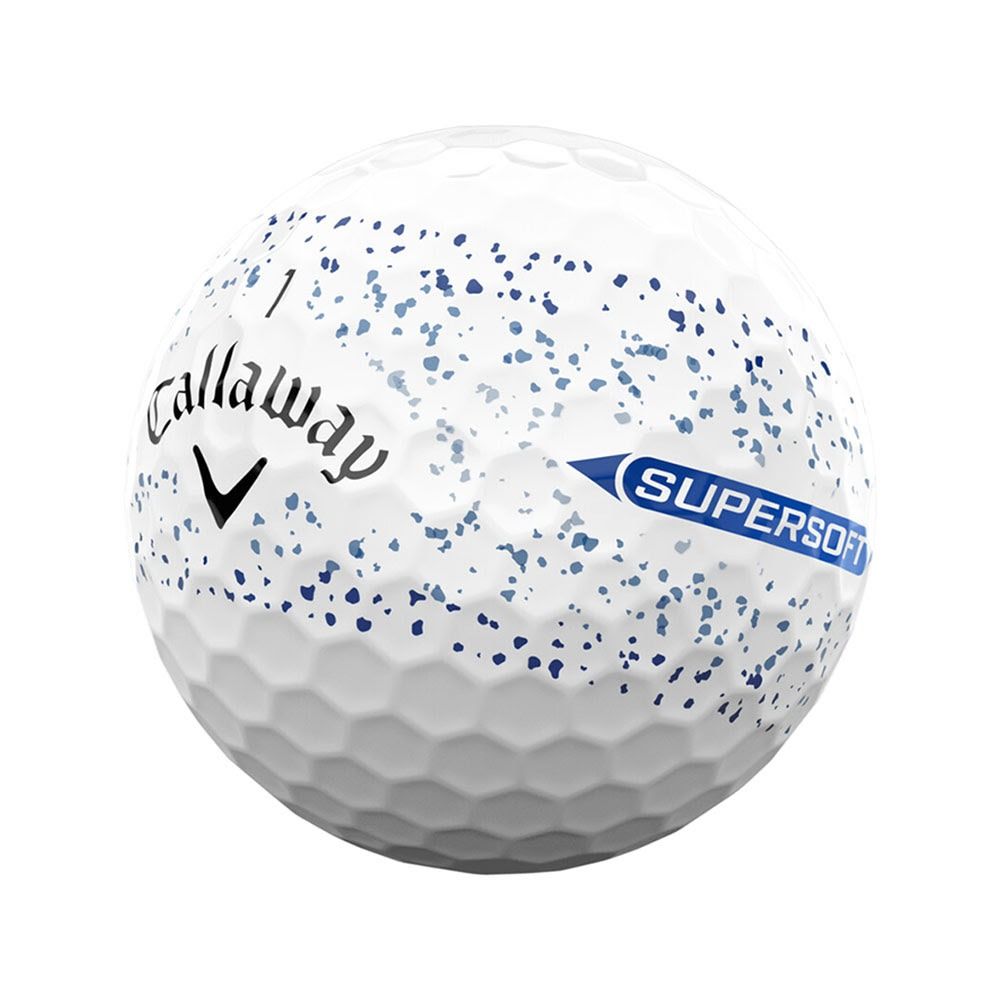 Callaway Supersoft Splatter 360 Golf Balls - White/Blue