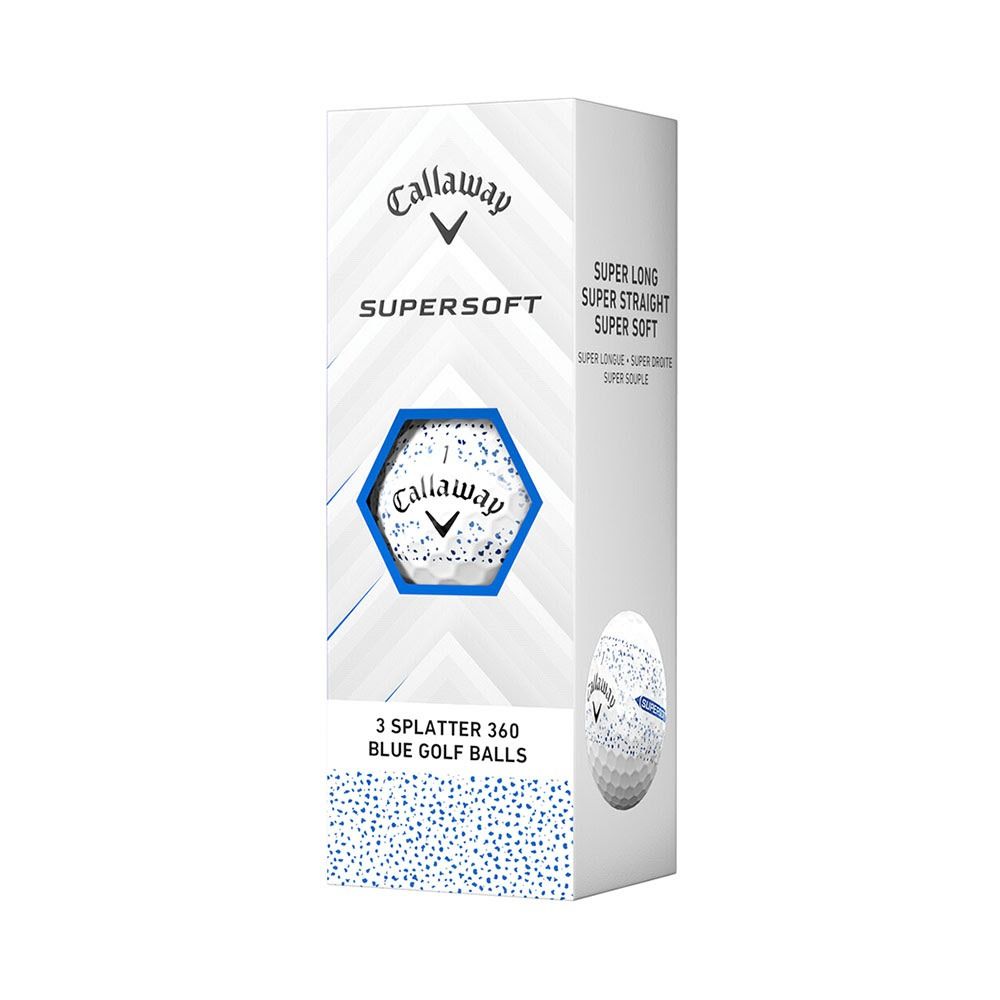 Callaway Supersoft Splatter 360 Golf Balls - White/Blue