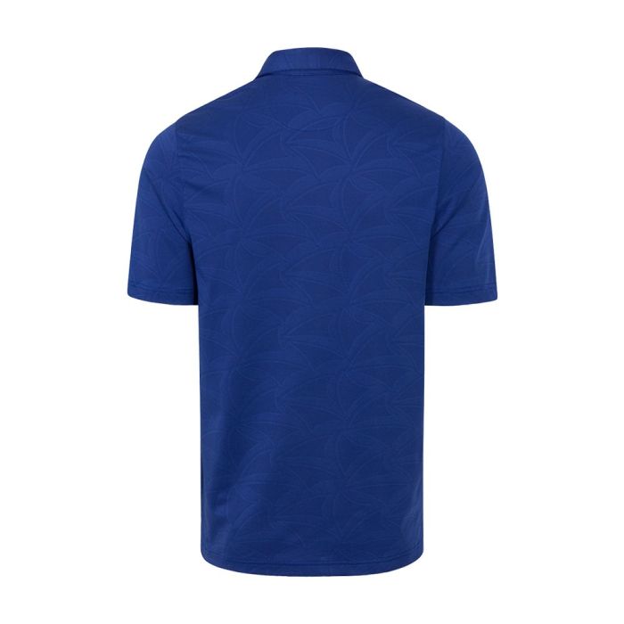 Greg Norman Men's Shark Wave Jacquard Polo - Tropic Navy