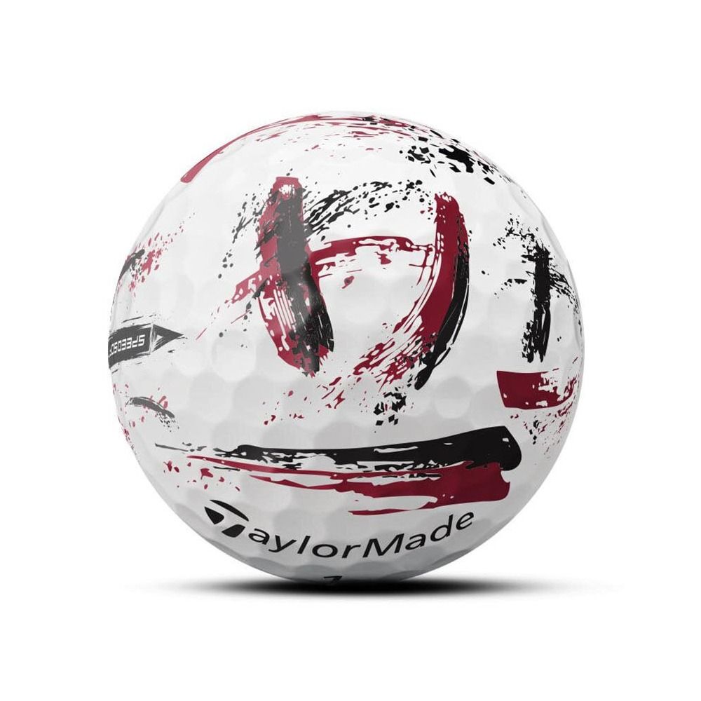 Taylormade SpeedSoft Ink Golf Balls - Red Ink