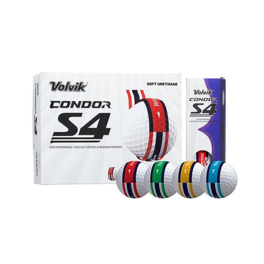 Volvik Condor S4 Tour Soft 360 Golf Balls - Multi
