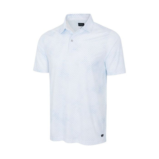 GREG NORMAN Men's Digital Fin Ultra-Stretch Polo - White Cloud