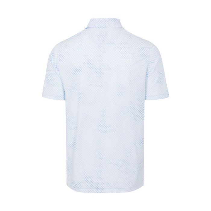 GREG NORMAN Men's Digital Fin Ultra-Stretch Polo - White Cloud