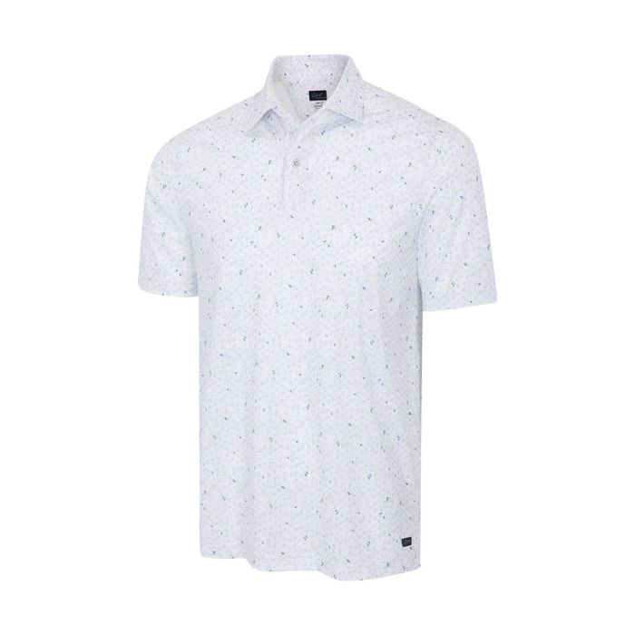 GREG NORMAN Men's Shark Tail Ultra-Stretch Polo - White