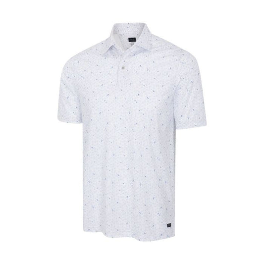 GREG NORMAN Men's Shark Tail Ultra-Stretch Polo - White