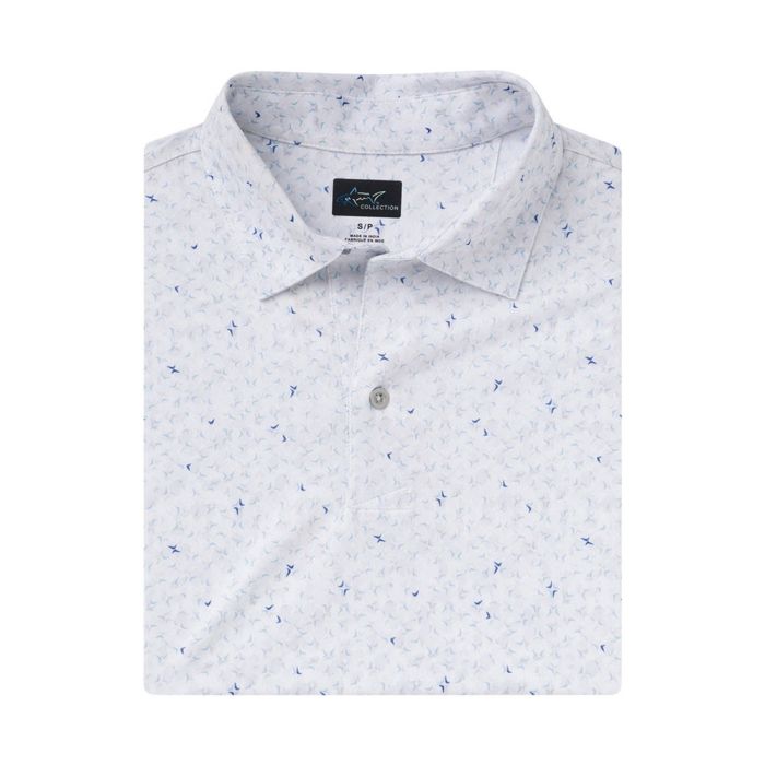 GREG NORMAN Men's Shark Tail Ultra-Stretch Polo - White