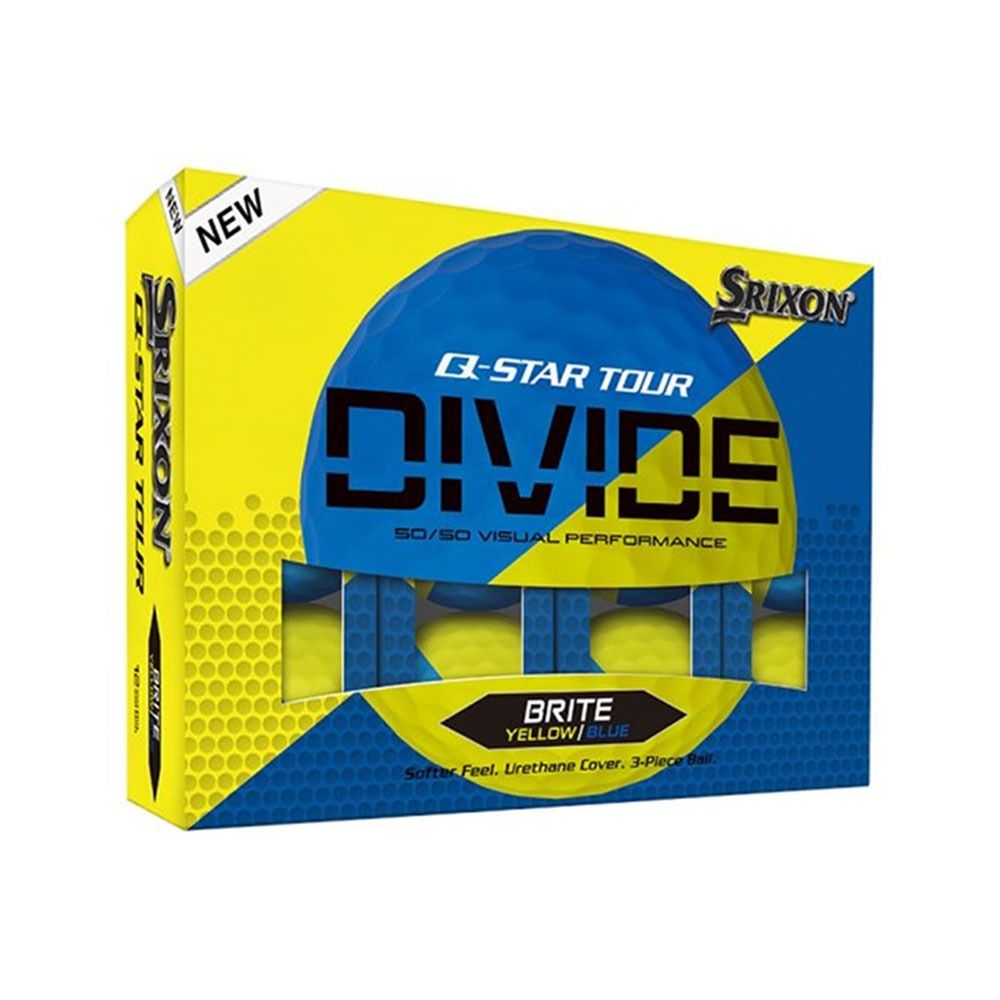 Srixon Q-Star Tour Divide Golf Balls - Yellow/Blue